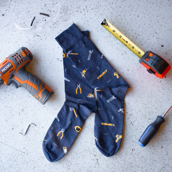 Kooky's Kloset Underwear & Socks Mens Socks Construction Handyman